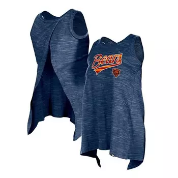 Женская темно-синяя майка New Era Chicago Bears Space Dye Active, цвет Brs Navy