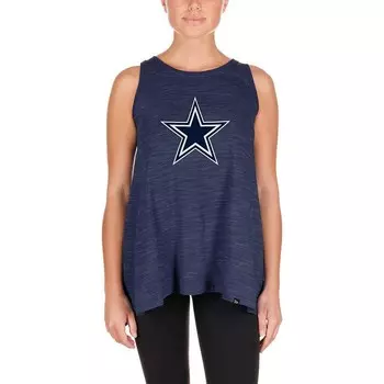 Женская темно-синяя майка New Era Dallas Cowboys больших размеров Space Dye Active безрукавка, цвет Cow Navy