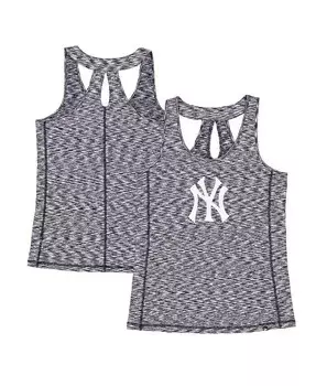 Женская темно-синяя майка New York Yankees Space Dye с вырезом на спине New Era, синий
