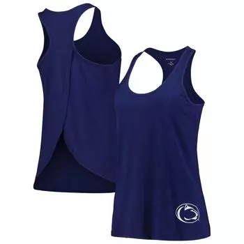Женская темно-синяя майка Penn State Nittany Lions Charm 2.0 с круглым вырезом и открытой спиной-борцовкой