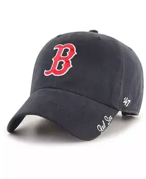 Женская темно-синяя регулируемая кепка Boston Red Sox Team Miata Clean Up '47 Brand, синий