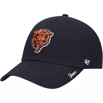 Женская темно-синяя регулируемая кепка Chicago Bears Miata Clean Up Legacy '47