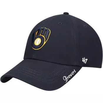 Женская темно-синяя регулируемая кепка Milwaukee Brewers Team Miata '47