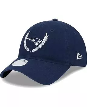 Женская темно-синяя регулируемая кепка New England Patriots Leaves 9TWENTY New Era, синий