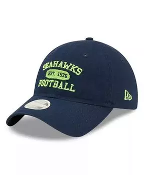 Женская темно-синяя регулируемая кепка Seattle Seahawks Formed 9TWENTY New Era, синий