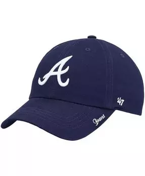 Женская темно-синяя регулируемая шапка Atlanta Braves Team Miata Clean Up '47 Brand, синий