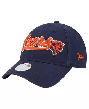 Женская темно-синяя регулируемая шапка Chicago Bears Cheer 9FORTY New Era, синий