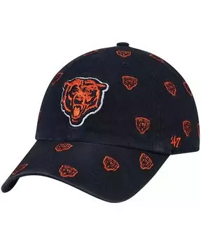 Женская темно-синяя регулируемая шляпа Chicago Bears Confetti Clean Up '47 Brand, синий