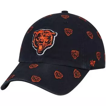Женская темно-синяя регулируемая шляпа Chicago Bears Confetti Clean Up '47