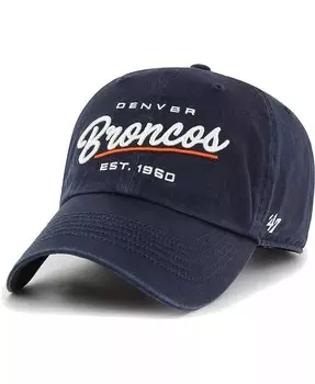Женская темно-синяя регулируемая шляпа Denver Broncos Sidney Clean Up '47 Brand, синий