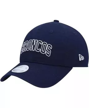 Женская темно-синяя регулируемая шляпа Denver Broncos Collegiate 9TWENTY New Era, синий