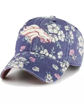 Женская темно-синяя регулируемая шляпа Denver Broncos Primrose Clean Up '47 Brand, синий