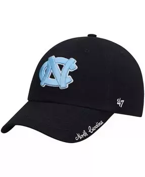 Женская темно-синяя регулируемая шляпа с логотипом North Carolina Tar Heels Miata Clean Up '47 Brand, синий