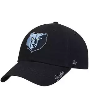 Женская темно-синяя регулируемая шляпа с логотипом Memphis Grizzlies Miata Clean Up '47 Brand, синий