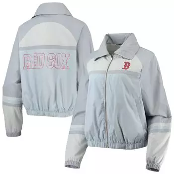Женская темно-синяя спортивная куртка реглан с молнией во всю длину The Wild Collective Boston Red Sox
