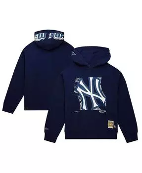 Женская темно-синяя толстовка с капюшоном Mitchell and Ness New York Yankees Cooperstown Collection Big Face 7.0 Mitchell & Ness, синий