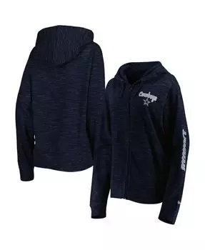 Женская темно-синяя толстовка с молнией во всю длину Dallas Cowboys New Era, темно-синий