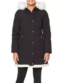 Женская теплая куртка-пуховик из искусственного меха Vince Camuto, черный