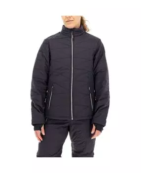 Женская теплая легкая компактная стеганая утепленная куртка из рипстопа RefrigiWear, черный