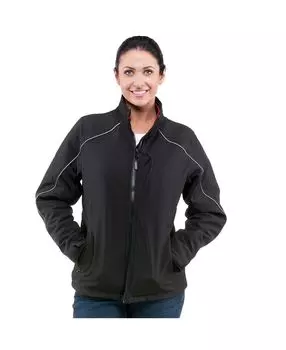 Женская теплая утепленная куртка из софтшелла с манжетами с отверстием для большого пальца RefrigiWear, черный