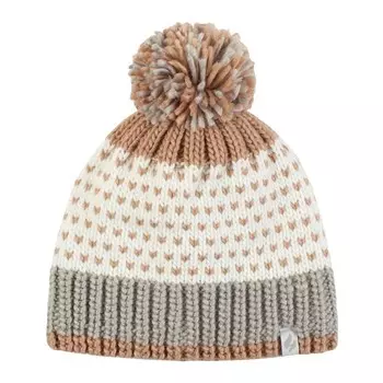 Женская теплодержатель Hatweaver с узором и помпоном Heat Holders, цвет White Beige