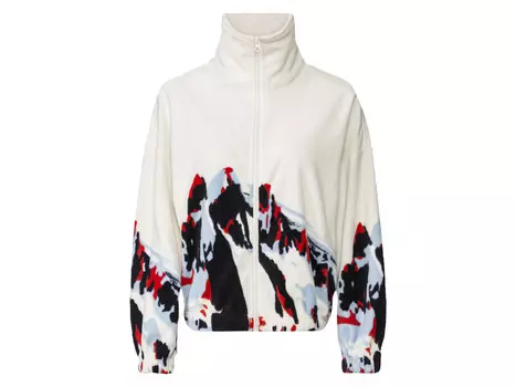 Женская термофлисовая куртка esmara с воротником-стойкой, белый