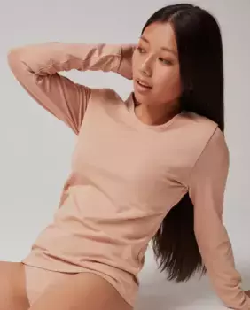 Женская термофутболка из ткани ЭКО с длинными рукавами Gisela, цвет Natural