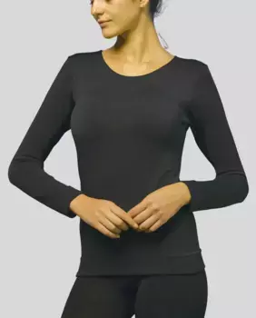 Женская терморубашка с длинными рукавами Platino, чёрный