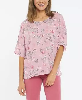 Женская тканая футболка оверсайз NYDJ, мульти