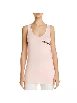 Женская тканая майка на молнии POL, цвет strawberry ice