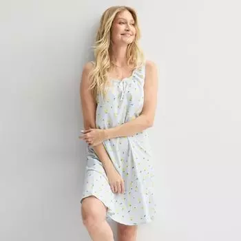 Женская тканая ночная рубашка с галстуком Croft & Barrow, цвет lovely lemon