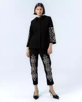 Женская тканевая куртка с широкими рукавами Эмма Niza, черный