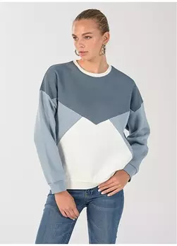 Женская толстовка цвета индиго с круглым вырезом People By Fabrika