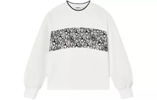 Женская толстовка ФИЛА FILA, цвет Cloud White/Bliss Pink/Green