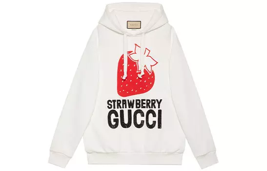 Худи женская Gucci Logo-print Drawstring, белый