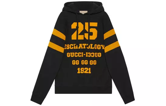 Толстовка женская Gucci 1921, черный / оранжевый
