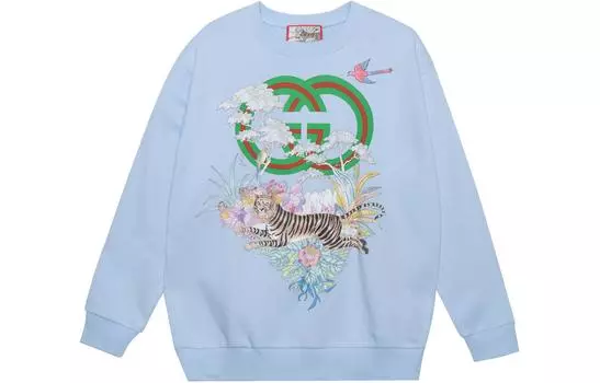 Толстовка женская Gucci с принтом, синий