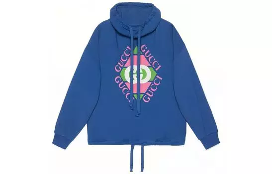 Толстовка женская Gucci с логотипом, синий