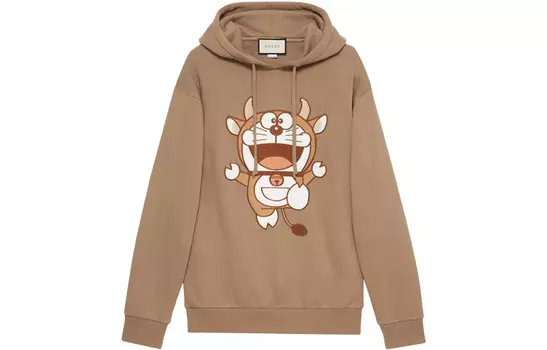 Толстовка женская Doraemon x Gucci, коричневый