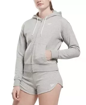 Женская толстовка из френч терри на молнии спереди Reebok, серый