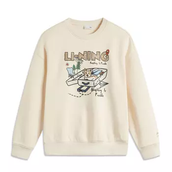 Женская толстовка LiNing Sports Life Collection, цвет «Лебедь», белый
