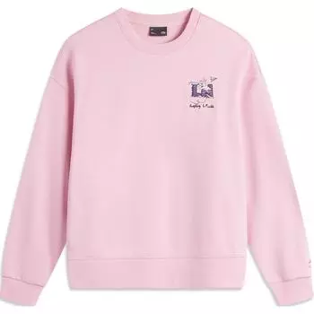 Женская толстовка LiNing Sports Life Collection, прозрачно-розовая