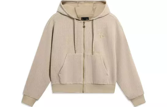 Женская толстовка LiNing Sports Life Collection, светло-коричневая глазурь