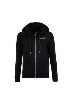 Женская толстовка - молния, капюшон, логотип ARMANI EXCHANGE, черный