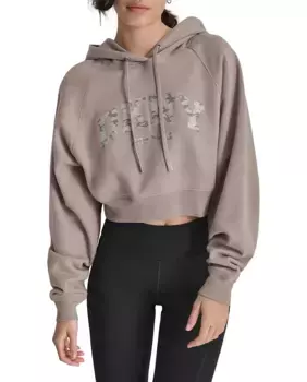 Женская толстовка на молнии DKNY, коричневый