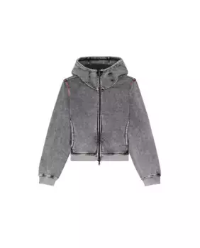 Женская толстовка на молнии и капюшоне Diesel, серый