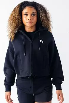 Женская толстовка на молнии свободного кроя Miss Kick, черный