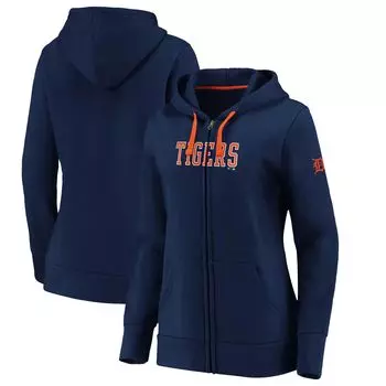 Женская толстовка на молнии во всю длину с фирменным логотипом Fanatics Detroit Tigers Primary Team Block Fanatics