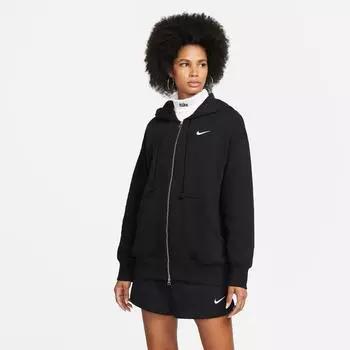 Женская толстовка Nike Sportswear Phoenix Fleece Oversized с молнией во всю длину, черный