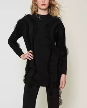 Женская толстовка оверсайз Twinset, черный